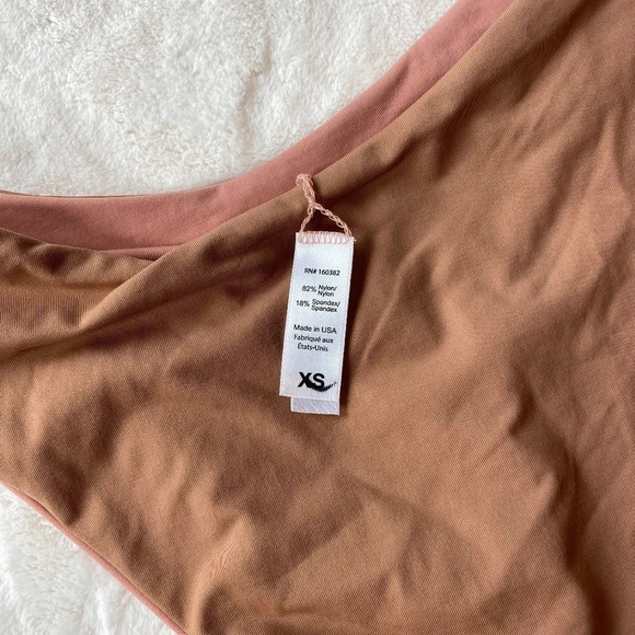 New! Free People x Kya Stella  reversible bikini bottom rose sand 19058 - Picture 7 of 9